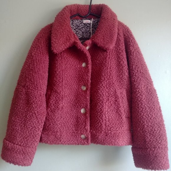 New With Tags Faherty XL Timber Ridge Fleece Jacket in Henna - Picture 3 of 12